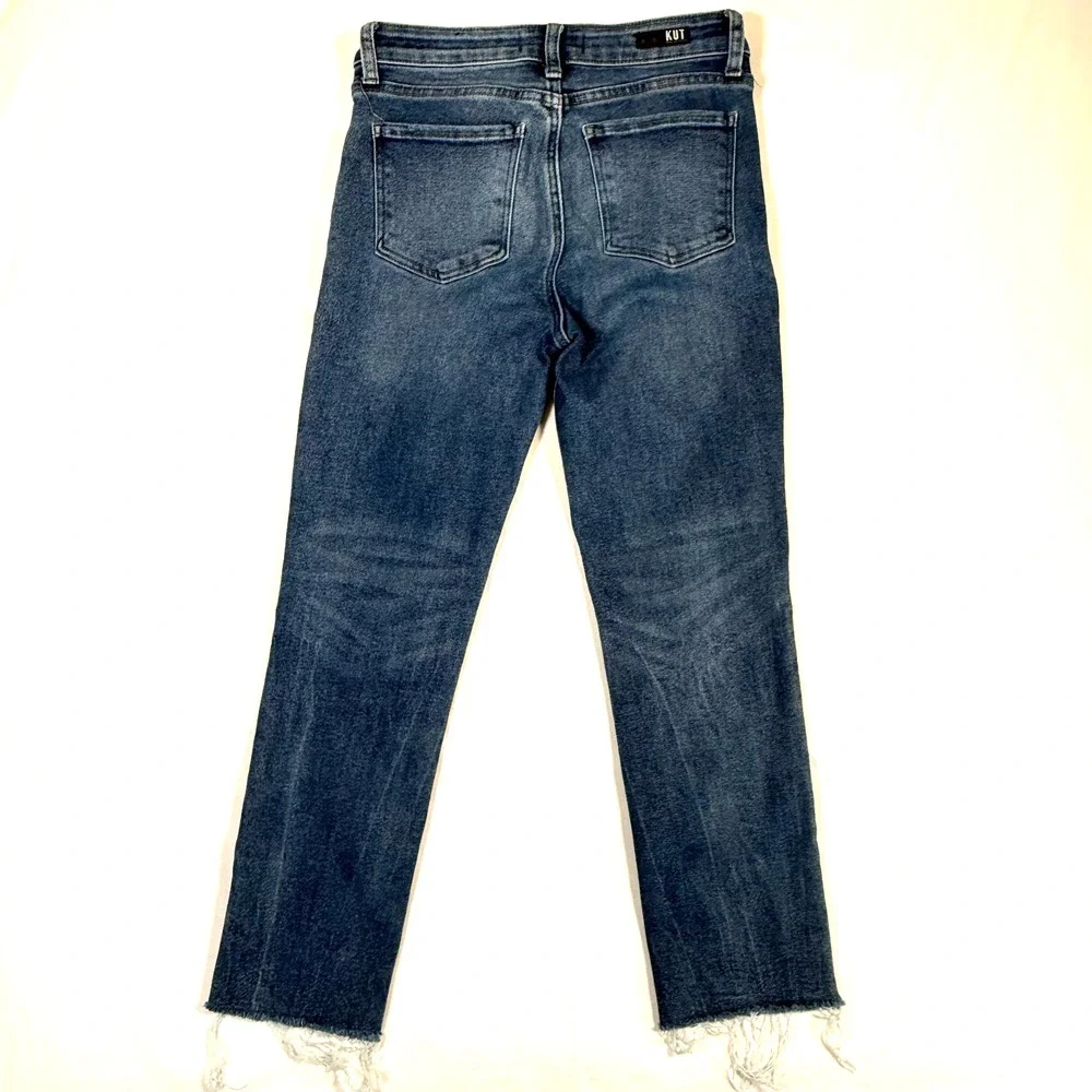 Kut Women's Size 2‎ (28 x 26) Raw Hem Blue Denim Jeans